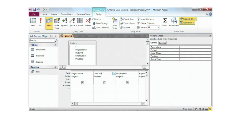 Image of Access database.