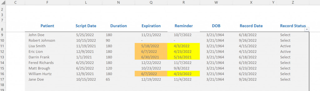 Conditional Formatting is an intermediate Excel skill that works well in Microsoft Excel Trackers to highlight certain cells, conditionally.