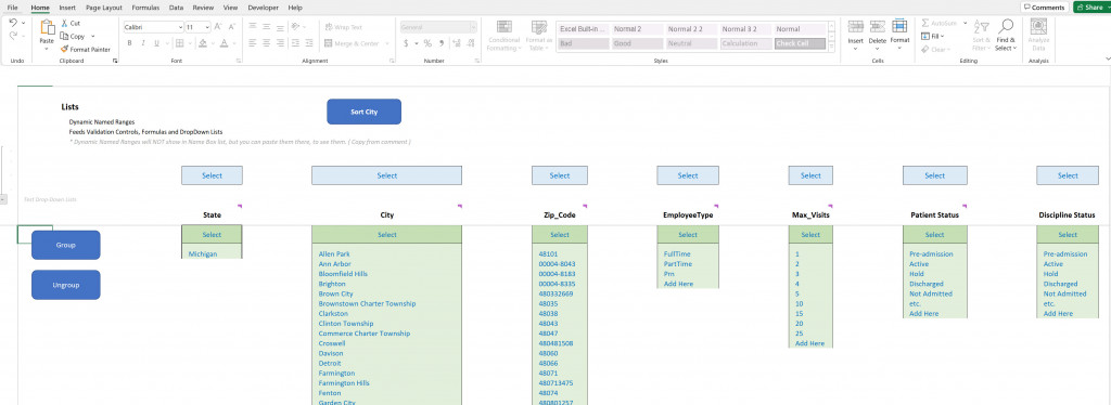Image of our Lists tab where lists are stored.