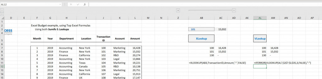 Image of Excel functionality