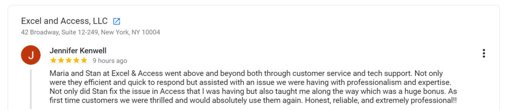 Our clients love our database repair services.