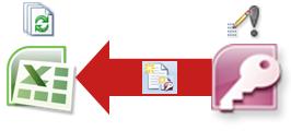 Image of Excel integrating with Access.