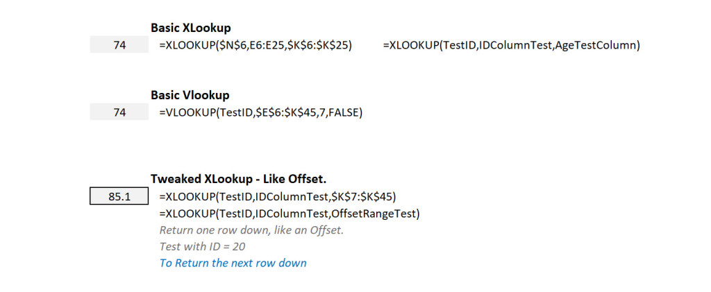 Post:  Xlookup Built-In Offset Functions use with Messy PDF Data  . The XLookups ability to Offset makes it a good candidate for our use.