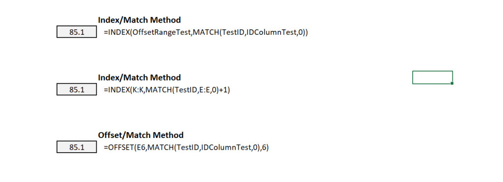 Xlookup Built-In Offset Functions use with Messy PDF Data Post:  Here are several examples of functions that can look in one row, and return a result from another row.