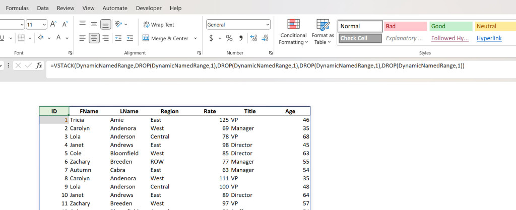 The real skill is in the ability to combine two or more of the Excel dynamic array functions. Get this right, and you have incredible power at your finger tips.