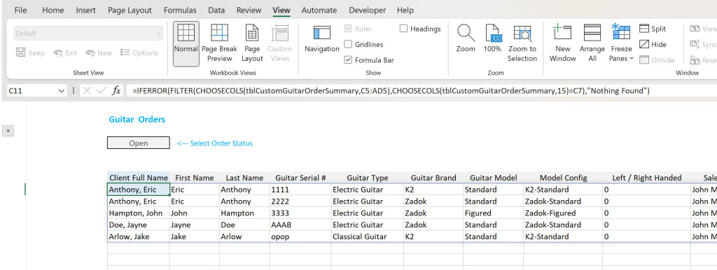 Image of Dynamic Array Functions Report. Excel Tables versus Access Database post.