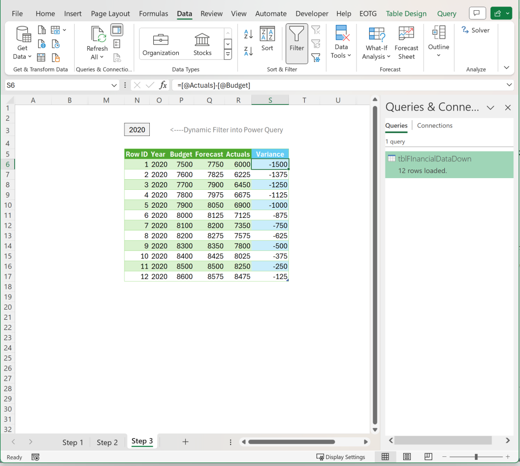 Excel Development Step by Step Post: Image of Power Query in Excel.