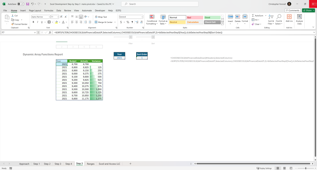 Step by Step Excel 365 Development Post: Image of DAFs on Excel Power Query.