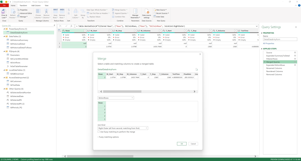 Image of Join used in Power Query, instead of a Lookup function.