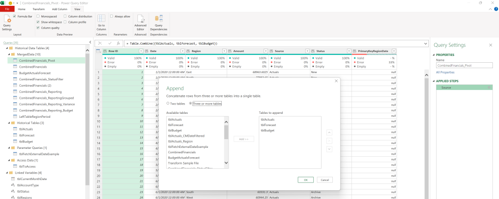 Onsheet versus Offsheet Excel Programming Post: Image of Power Query Editor. Shows where you work in Power Query.