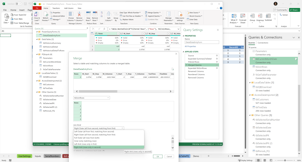  Excel Lookup Functions Versus Joins Blog Post: Detailed Image of Excel Join in Power Query Editor.