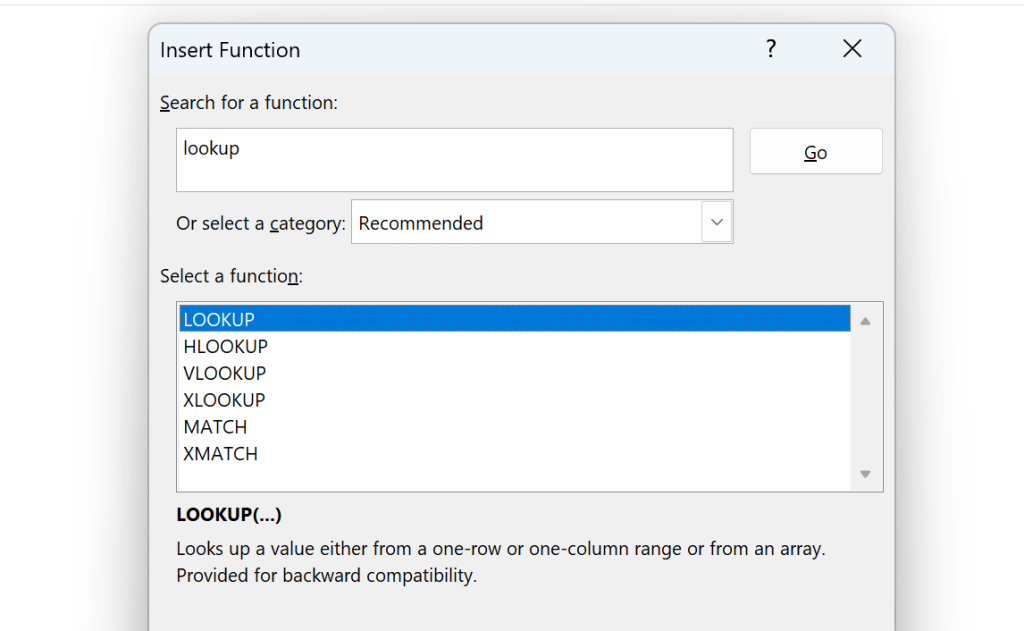 Image of Excel lookup functions