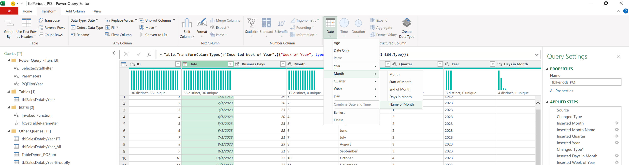 Image of Power Query Editor.