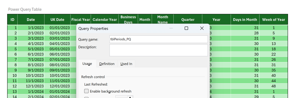 Image of RefreshAll in Power Query