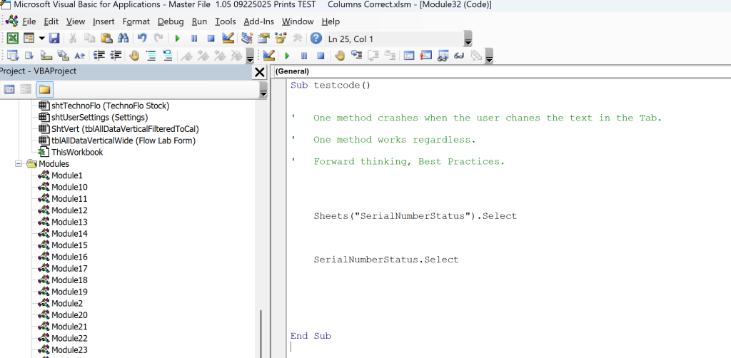 Image of Excel Visual Basic Editor