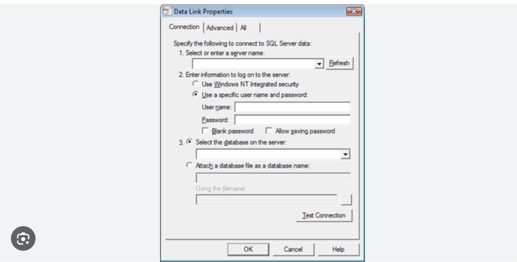Image of Data Link in Access ADP
