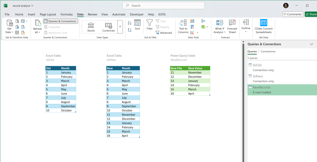 Image of Power Query demo.
