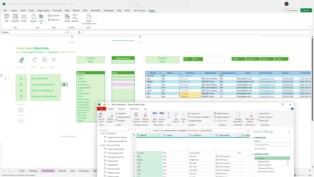 Image of Power Query being used.
