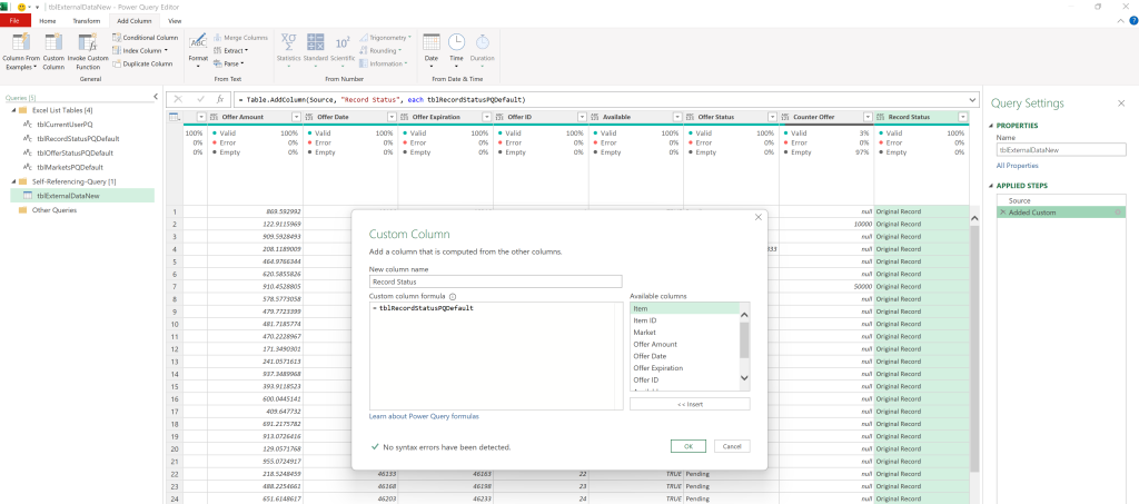 Image, adding custom column into Query.